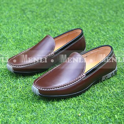 [DA BÒ] Giày lười giày mọi nam da thật MENLI GLLZ128