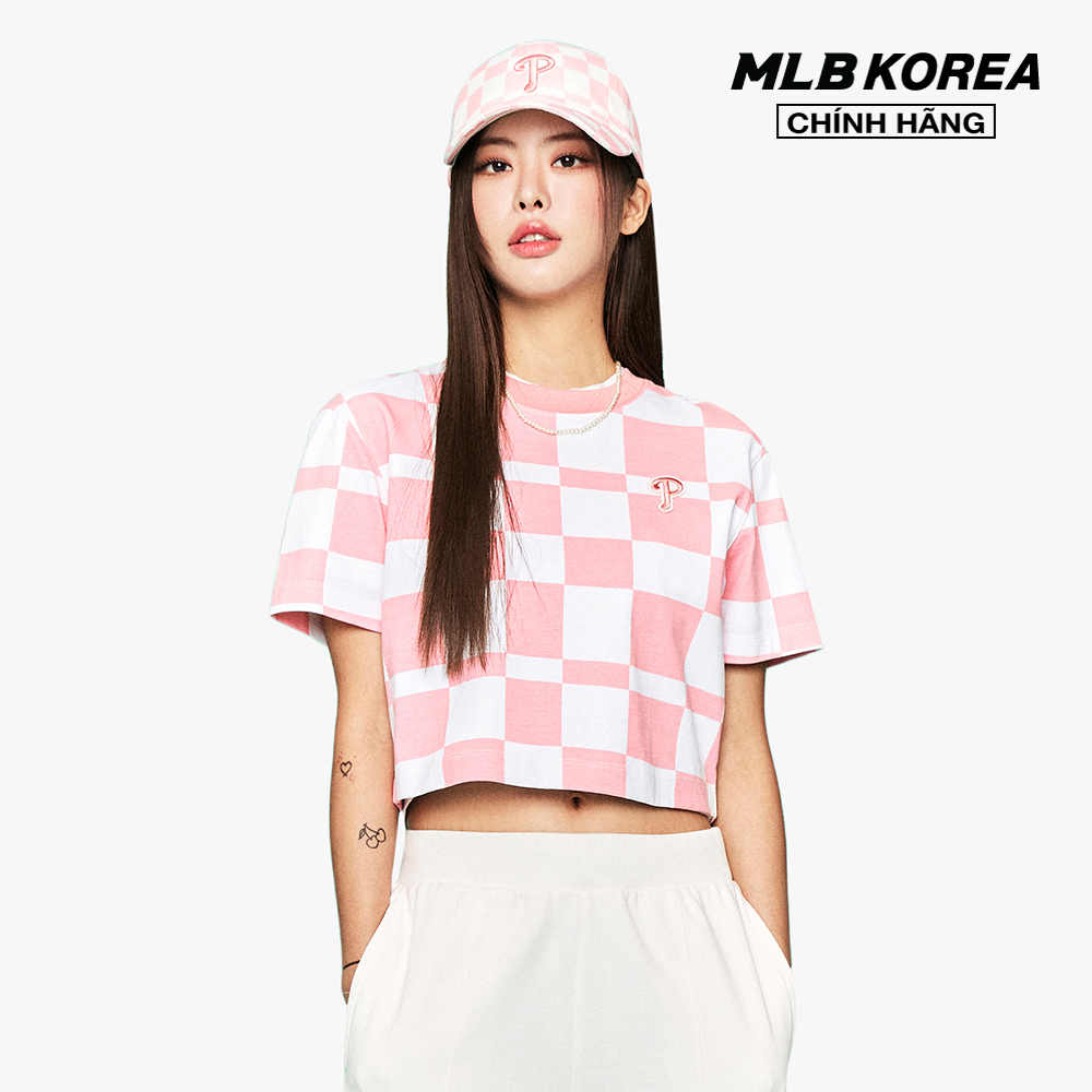 MLB Áo croptop nữ cổ tròn tay ngắn Classic Monogram MLB VietNam #37 MLB Áo croptop nữ cổ tròn tay ngắn Classic Monogram MLB VietNam