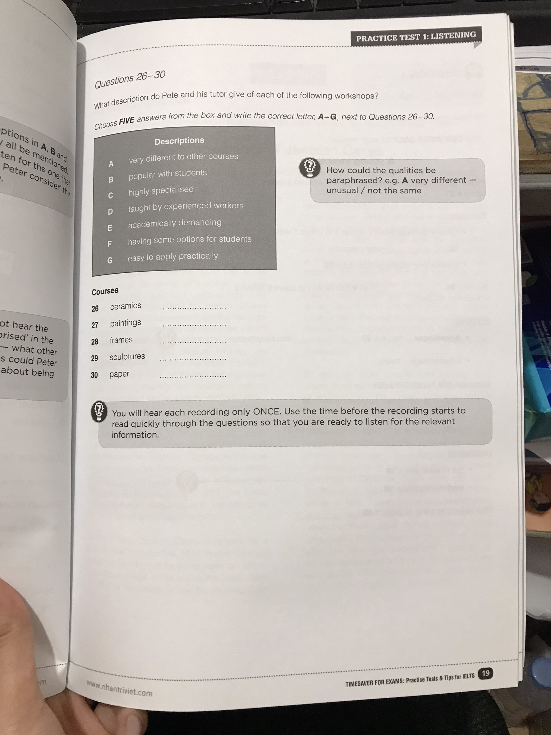 Timesaver for exams : Ielts Practice tests & tips  5.5-7.5 ( gồm đĩa CD )