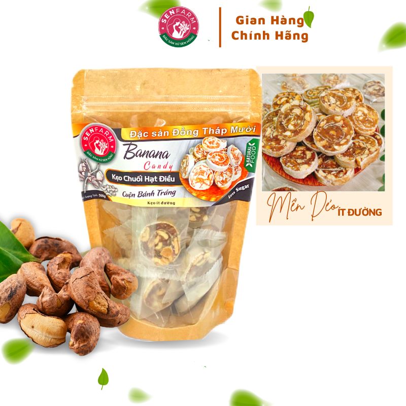 Kẹo chuối Hạt Điều Senfarm ít đường