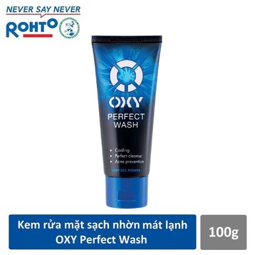 [HCM]Kem rửa mặt OXY Perfect Wash - cực mát lạnh sạch bã nhờn ngừa khuẩn mụn 100ml