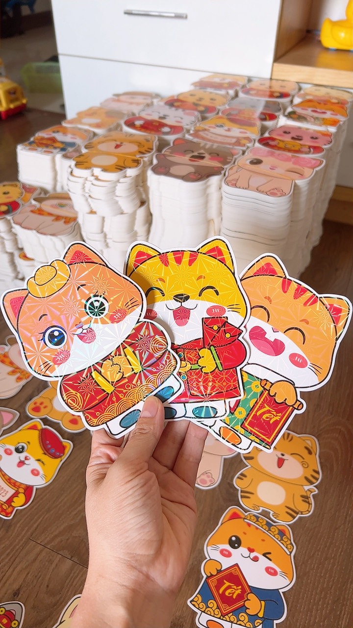 Combo 10 bao lì xì hoạt hình chibi 2024