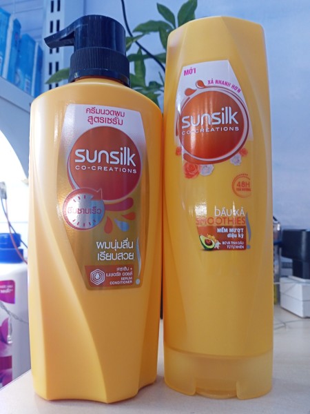 Combo 1 dầu xả Sunsilk 425ml + 1 dầu xả Sunsilk 320g mềm mượt diệu kì cao cấp