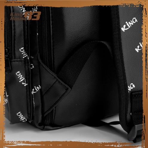 Balo Da Backpack Unisex Chống Nước Balo Backpack King 3-Màu Đen