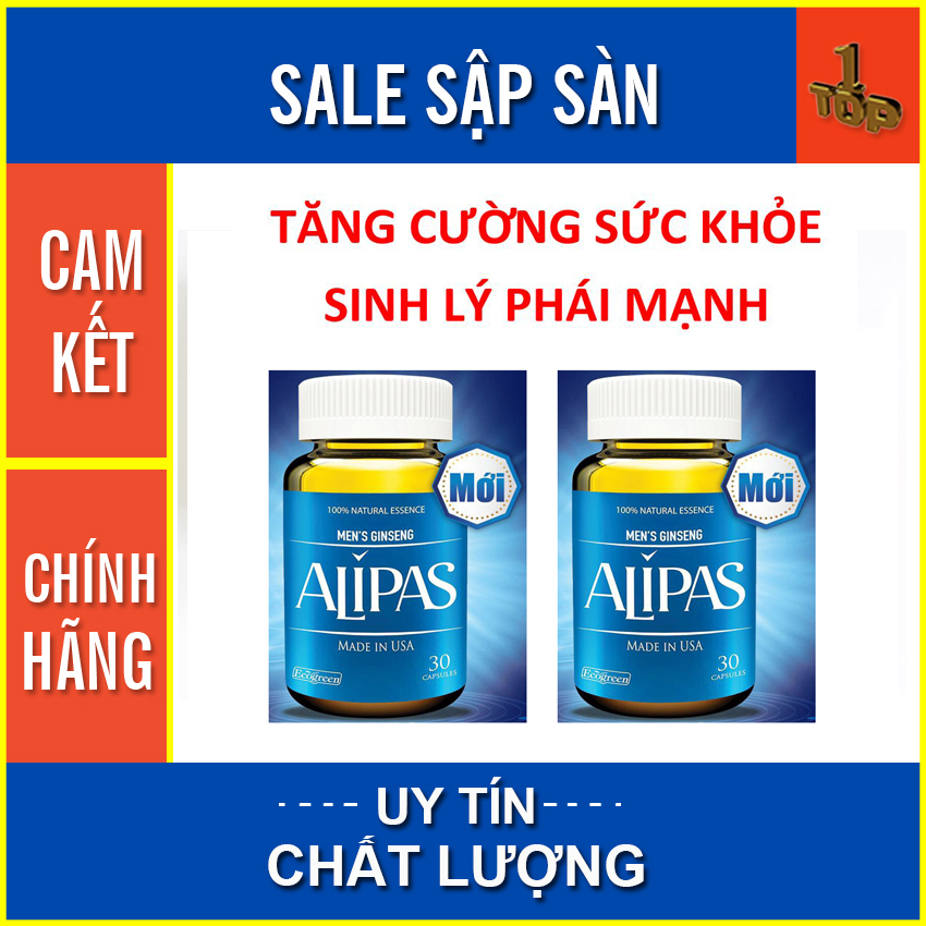 Men’s Ginseng Alipas - Sâm Alipas mẫu mới tăng cường sức khỏe sinh lý nam giới hộp 30 viên Men Ginseng Alipas Top1pharmacy