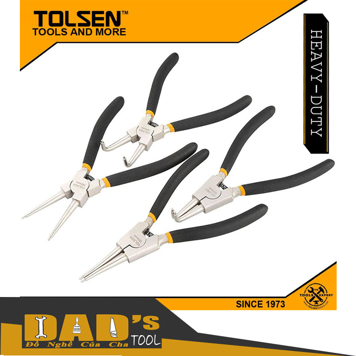 BỘ 4 CÂY KỀM PHE 7''/180mm TOLSEN 10097