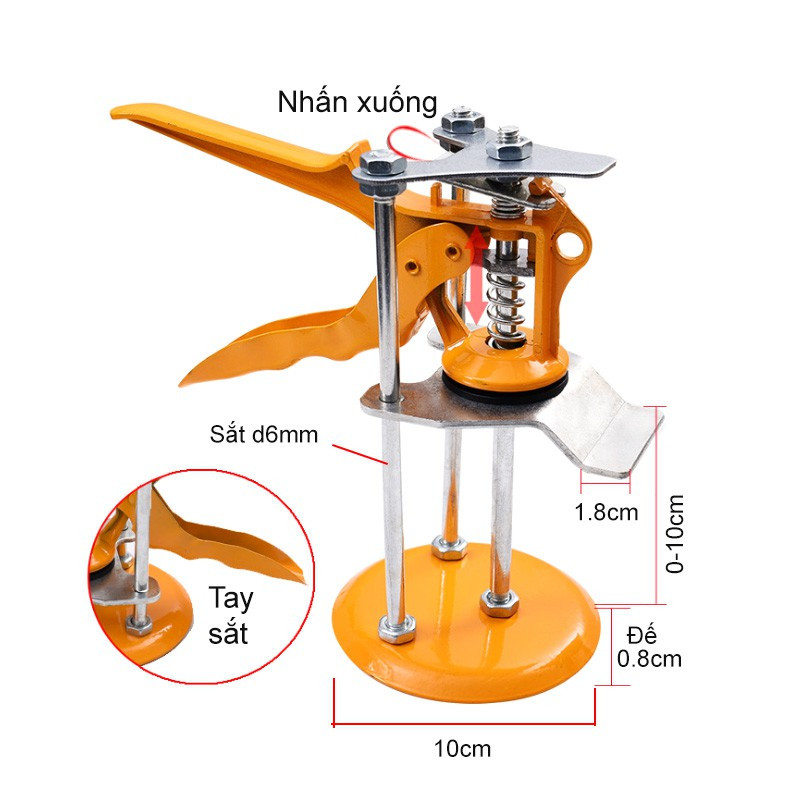 Kích nâng gạch ,con đội kê gạch men ốp tường loại 3 trụ