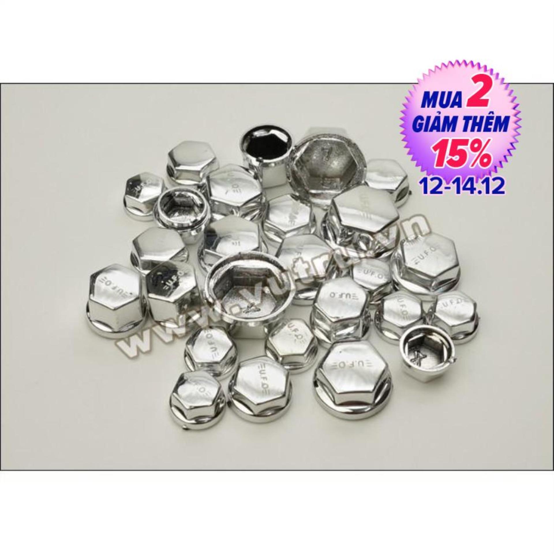 [HCM][GIÁ SĨ ] Bộ nút chụp tán ốc 27 con đủ kích thước màu bạc