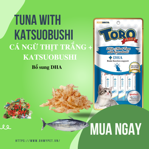 Đồ ăn thưởng cho mèo - súp thưởng toro toro plus 15grx5pcs😽 😽 😽