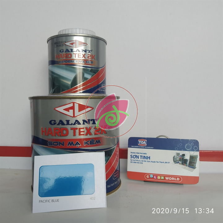 Sơn sắt mạ kẽm không cần lót hard tex 2k galant màu dương , xanh yamaha 432