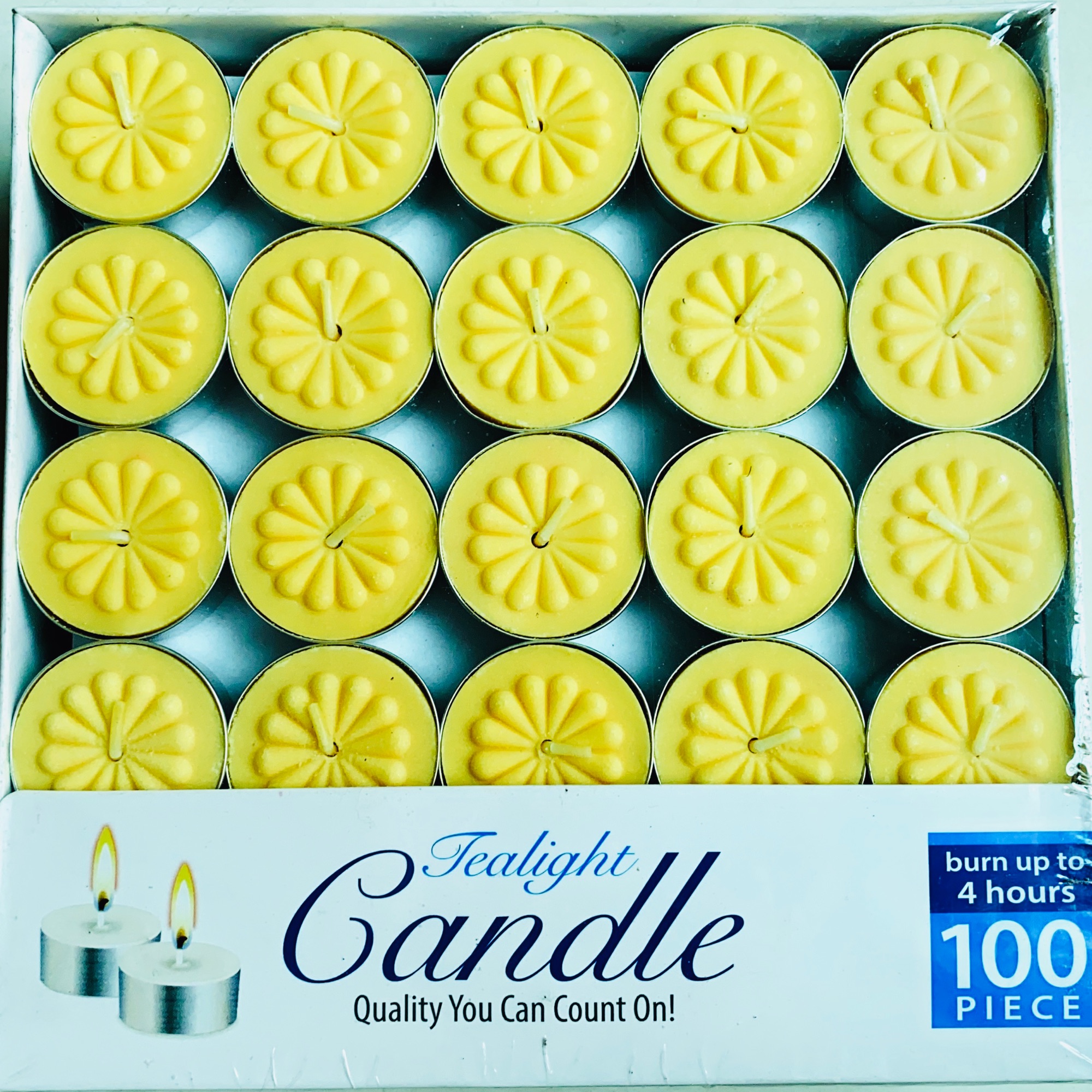 [HCM]Nến tealight hoa mai 100 viên 4 tiếng