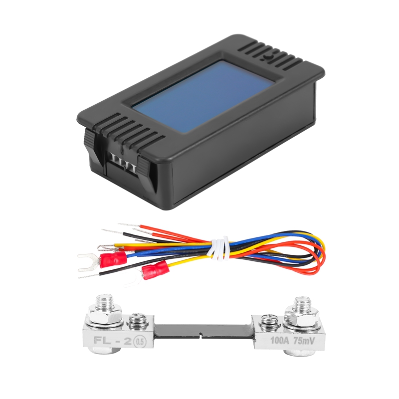 DC Multifunction Battery Monitor Meter LCD Display Digital Current