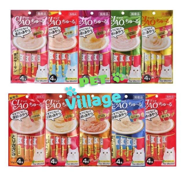 10 Gói Ciao Churu Súp Thưởng Cho Mèo