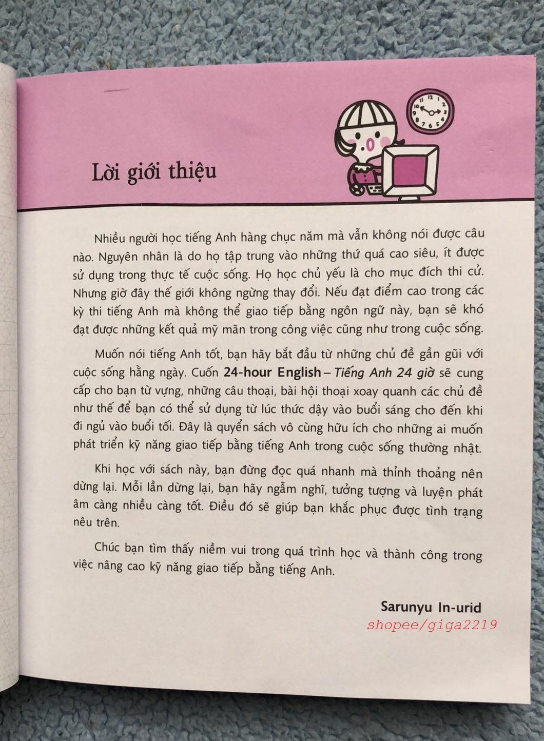 Sách Tiếng Anh 24 Giờ - 24 Hour English (Kèm 1 CD)