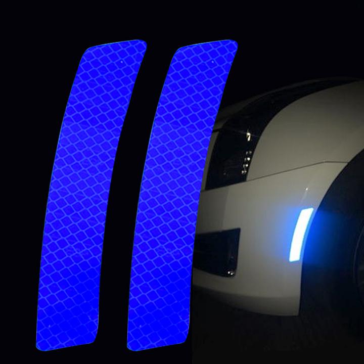 Decal phản quang kiểu lông mày dán xe (ĐỎ)