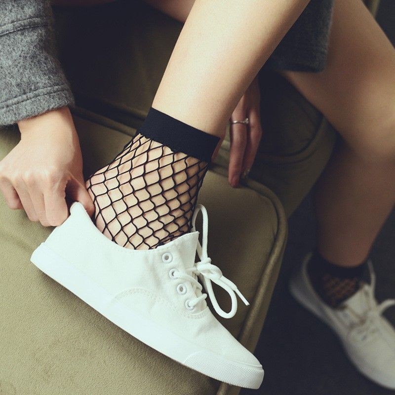 tất lưới ngắn phong cách ulzzang