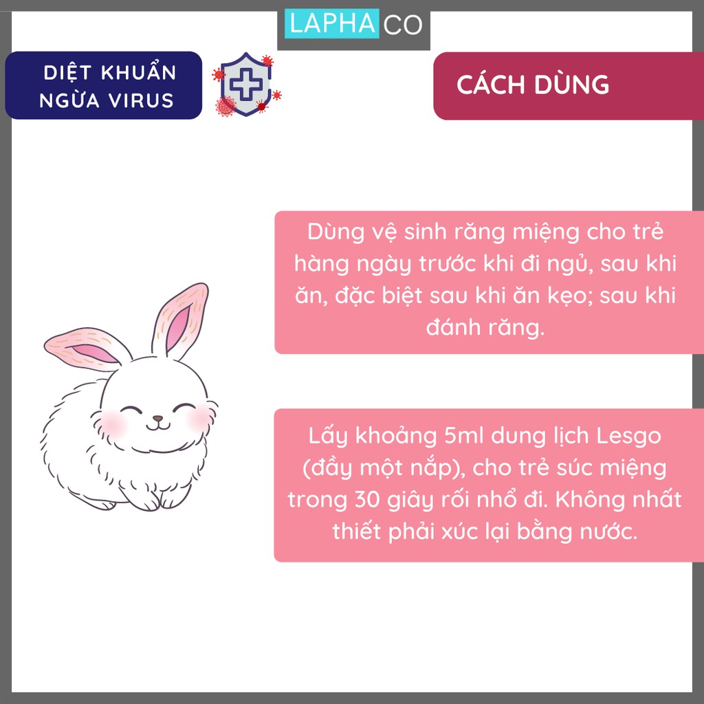 Nước súc miệng trẻ em Letsgo 150ml