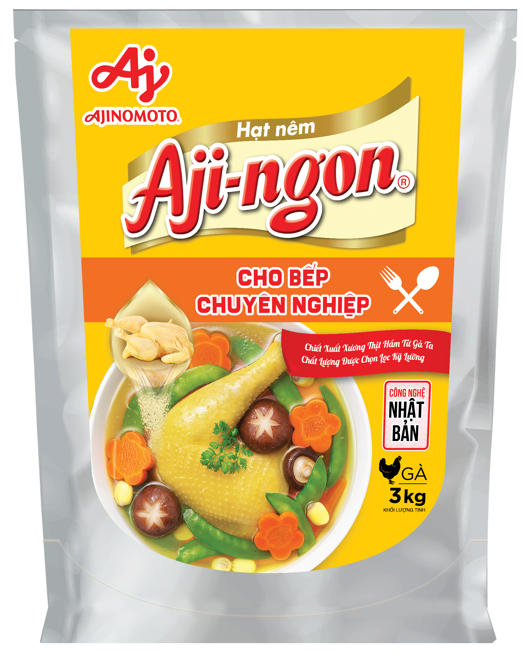 Gói Hạt Nêm Aji-ngon® Gà 3kg/Gói