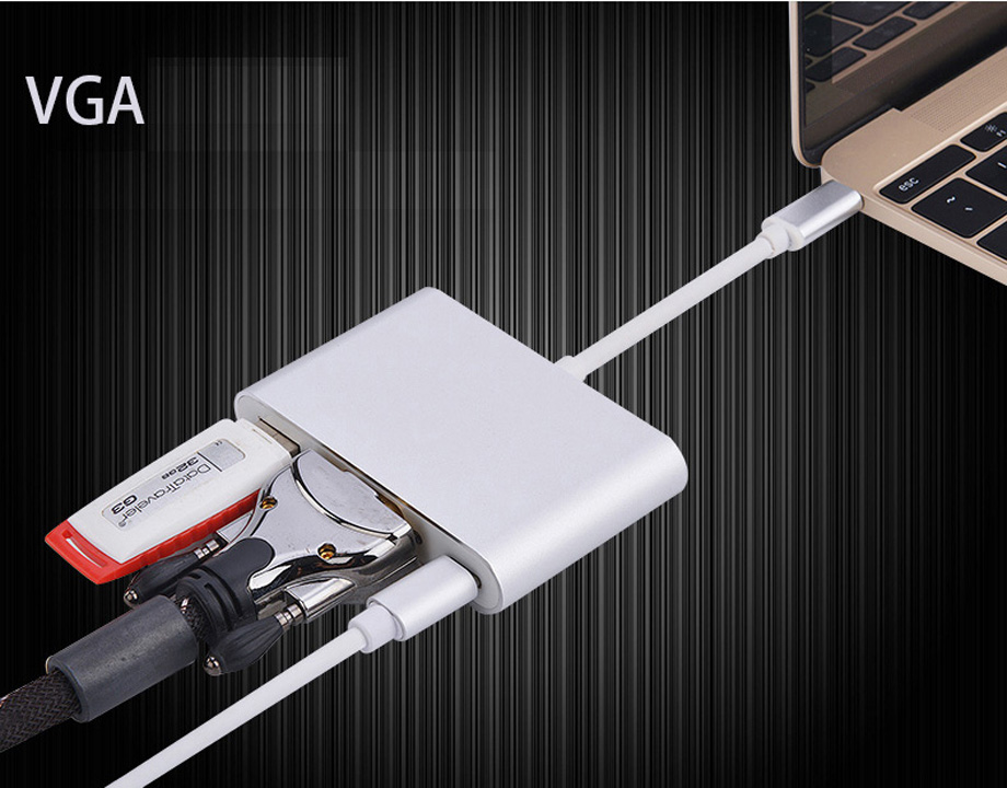 [HCM]Cáp Chuyển Type C sang VGA-USB - TYPE C
