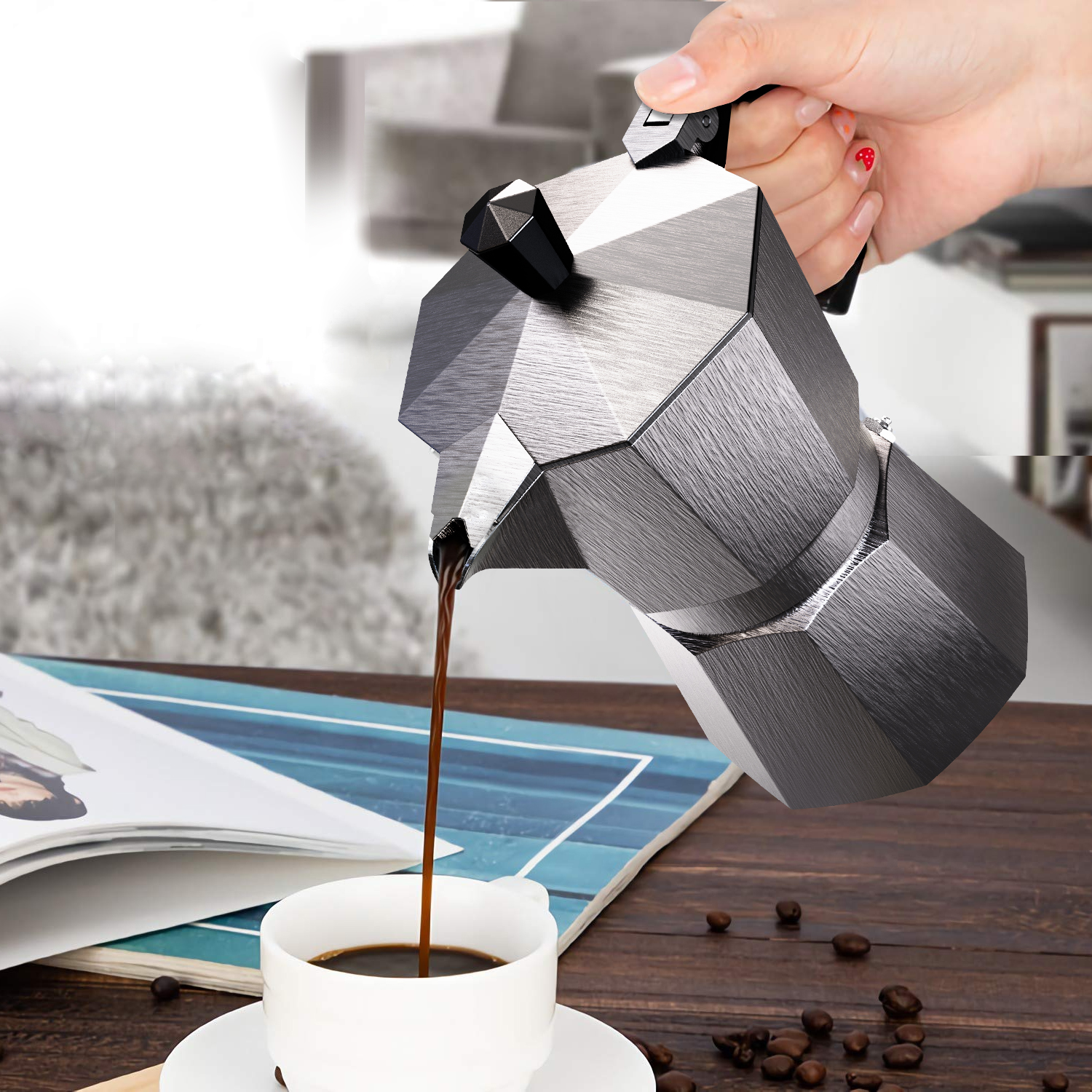 Bình Pha Cafe / Ấm Pha Cà Phê Moka / Bình Pha Cà Phê / Pha Cà Phê Phong Cách Ý  - Hàng Chính Hãng
