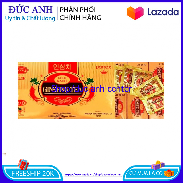 1 Hộp 100 gói trà sâm Gingeng Tea  mỗi gói 3gam bảo vệ sức khỏe cả gia đình