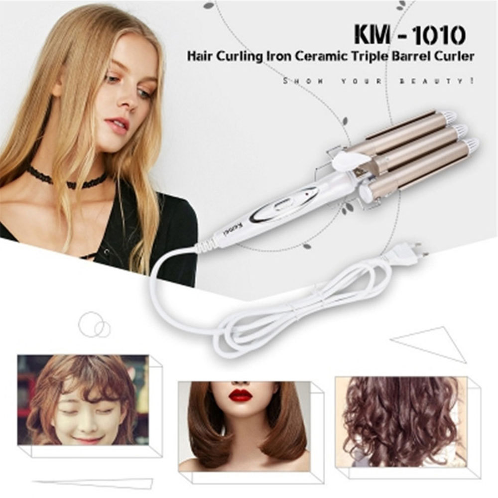 Máy làm xoăn bấm sóng nước 3 trục KM cao cấp