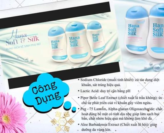 [HCM]Dung Dịch Vệ Sinh Phụ Nữ Hana Soft Silk Hanayuki
