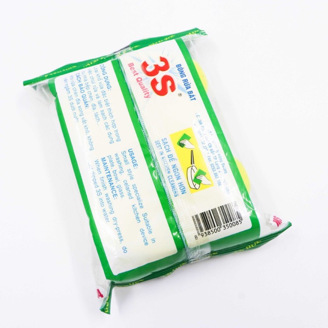 Combo 3 bông rửa chén bát 3S