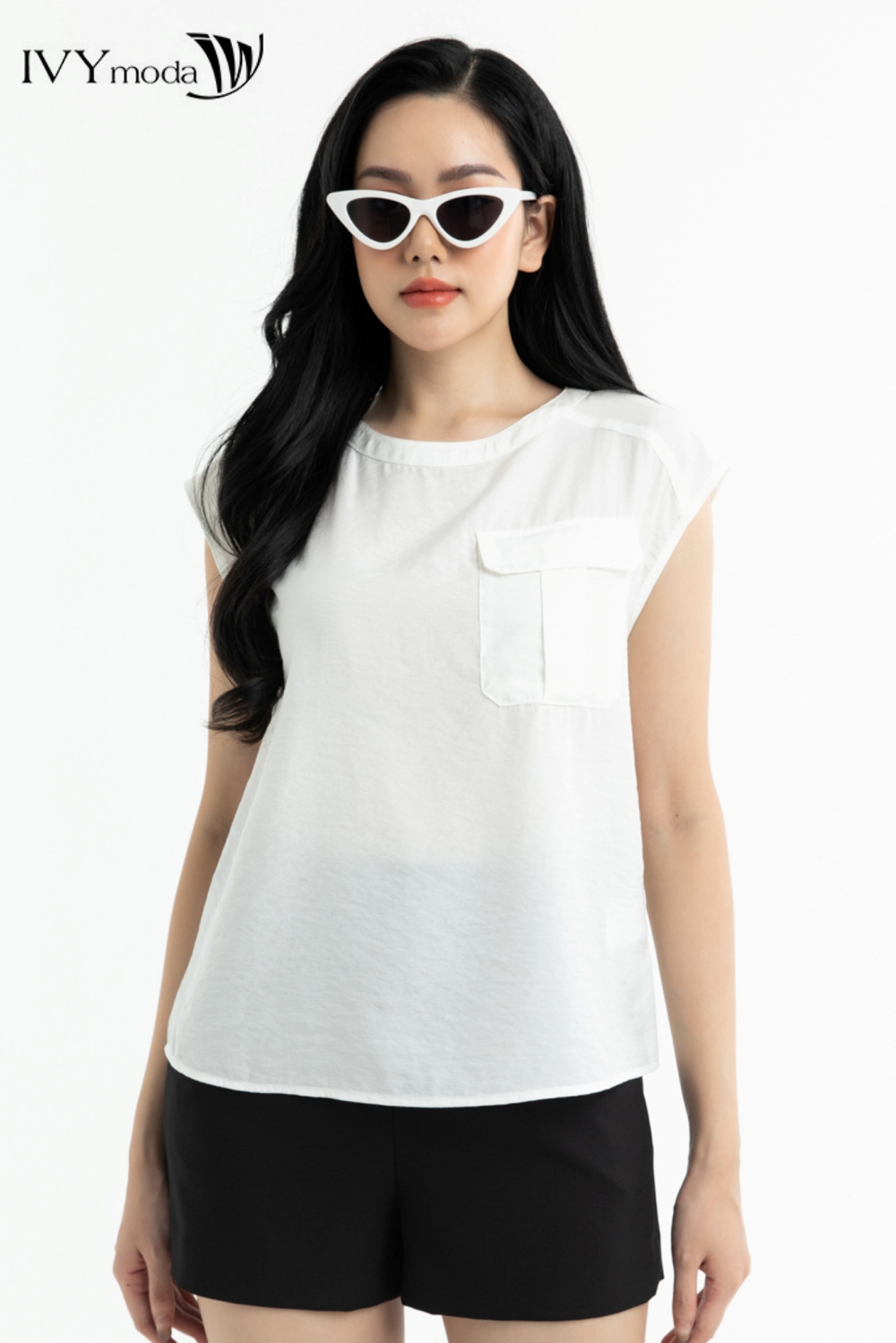 [TỪ 3-5.3 | VOUCHER 12% ĐƠN TỪ 500K] Áo lụa tay hến IVY moda MS 16M7607