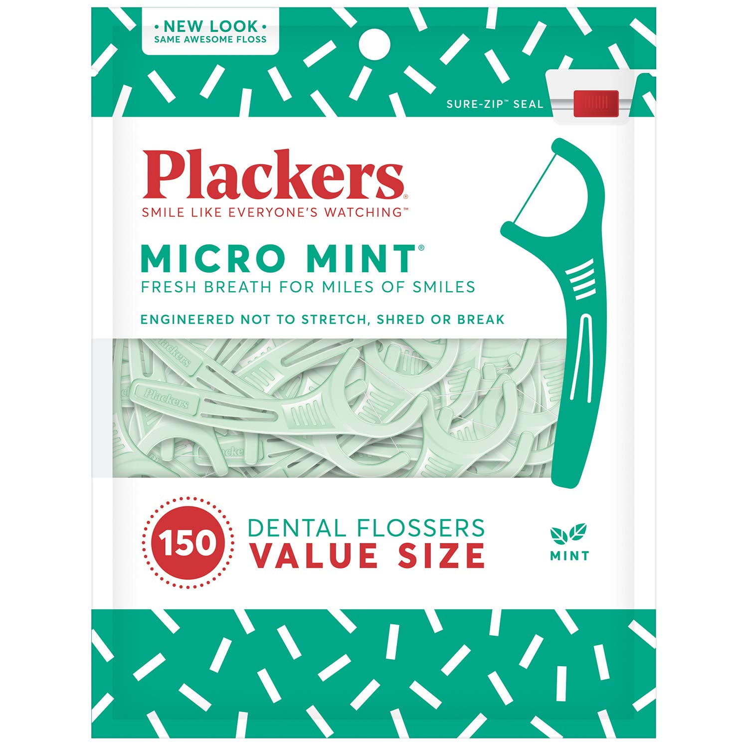 [Túi 150 cây và 90 cây] Tăm chỉ nha khoa Plackers Micro Mint