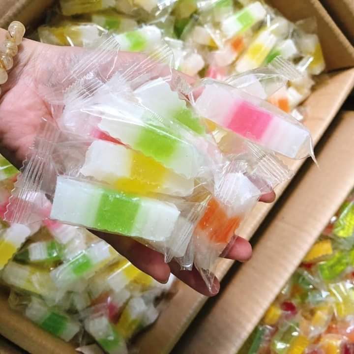 Mứt rau câu sữa giòn 2 màu Kim Vân KL:1kg ( Đặc sản Tiền Giang)