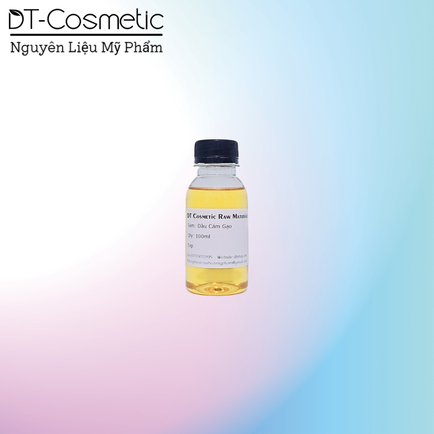 100ml/1l dầu cám gạo - nguyên liệu mỹ phẩm