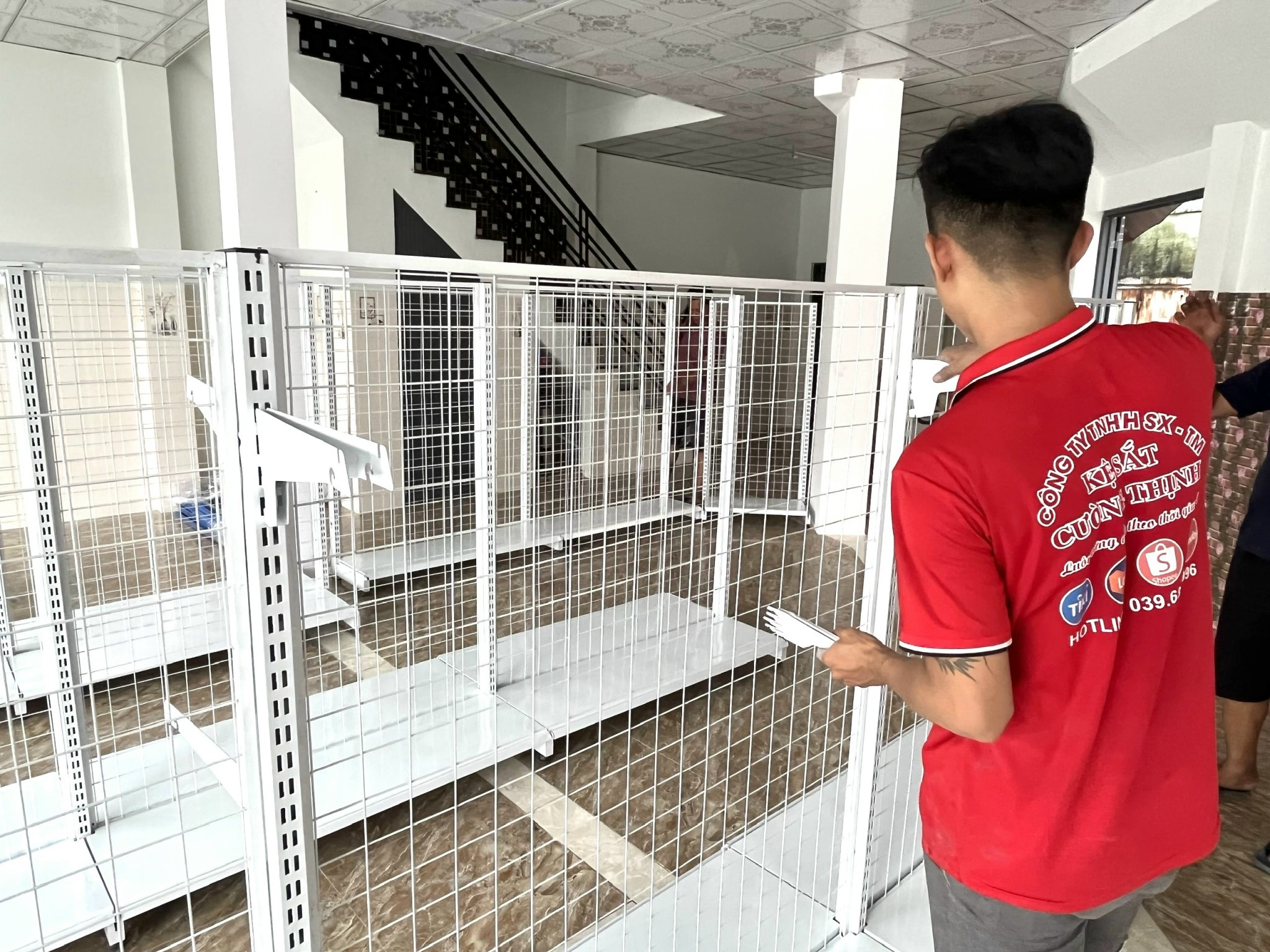 Kệ siêu thị đơn 4 tầng ( cao 1m5 x dài 1m2 x rộng 35cm) kệ siêu thị đa năng