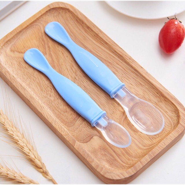 [Lấy mã giảm thêm 30%]Sét 2 Thìa Ăn Dặm Silicon ( 1 Thìa To + 1 Thìa Nhỏ )
