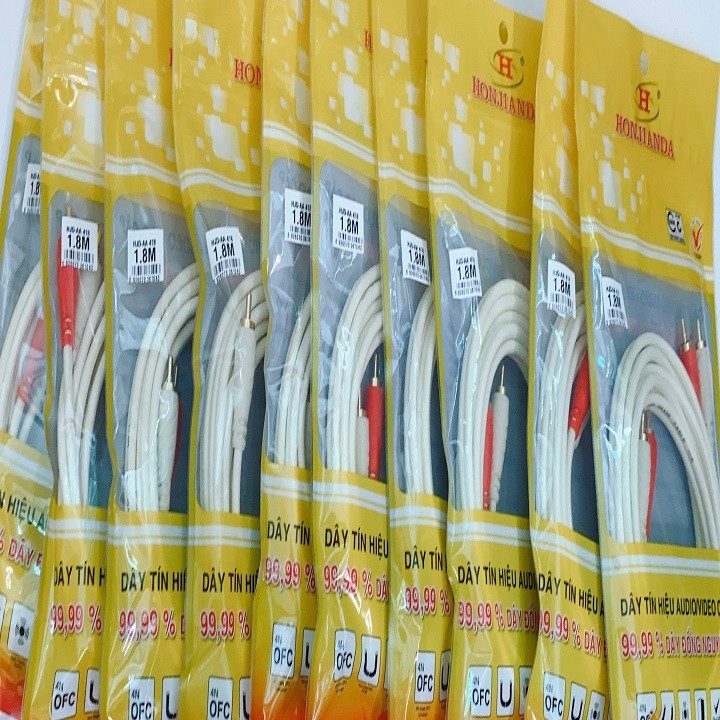 Dây AV 4 đầu 1,8m đồng nguyên chất