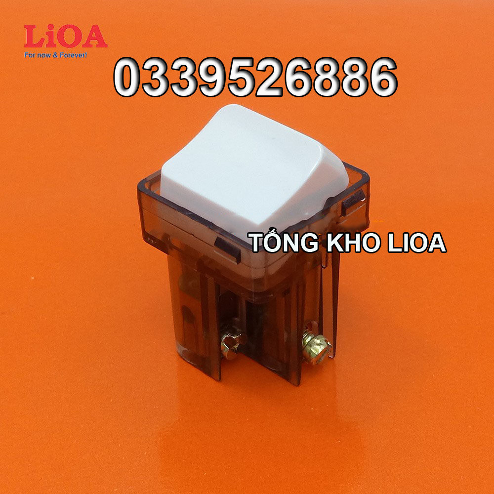 Hạt công tắc LiOA gắn mặt lỗ vuông 1 chiều 10A (2200W)