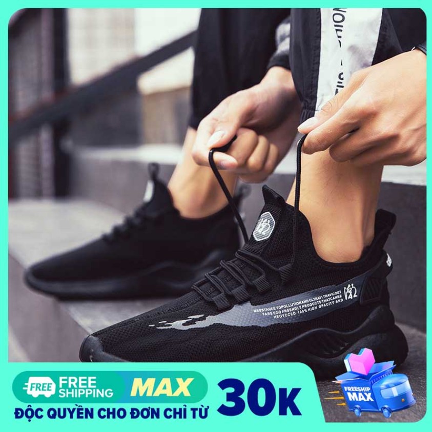 GIÀY NAM THỂ THAO, GIÀY SNEAKER NAM ĐẾ ÊM, SƯỜN CHỮ THOÁNG KHÍ CÓ 3 MÀU CỰC CHẤT giá rẻ