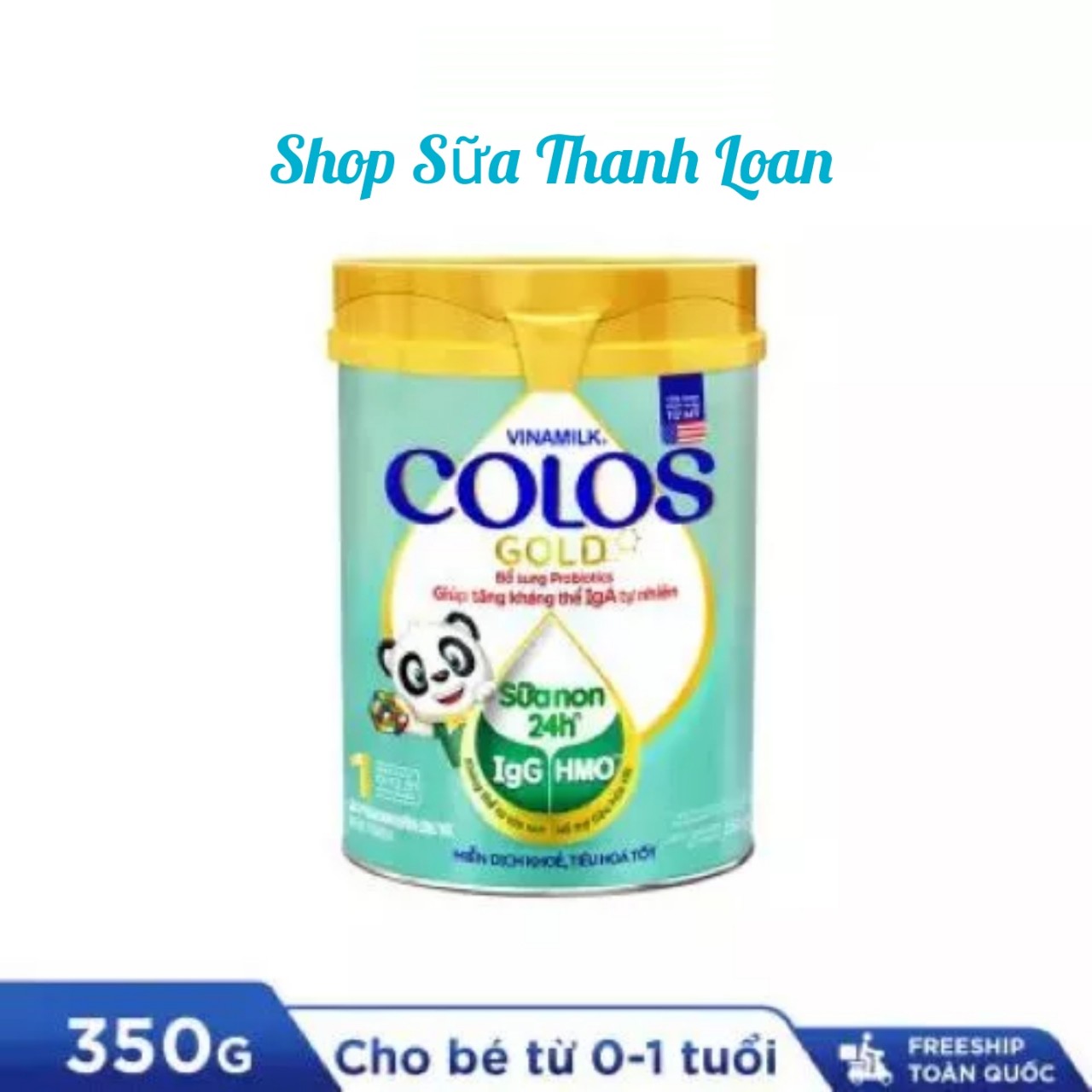 (HSD T7-2026) (Có Tích Điểm) COMBO 4 LON Sữa Bột Vinamilk ColosGold 1 350g (cho trẻ từ 0 - 1 tuổi).