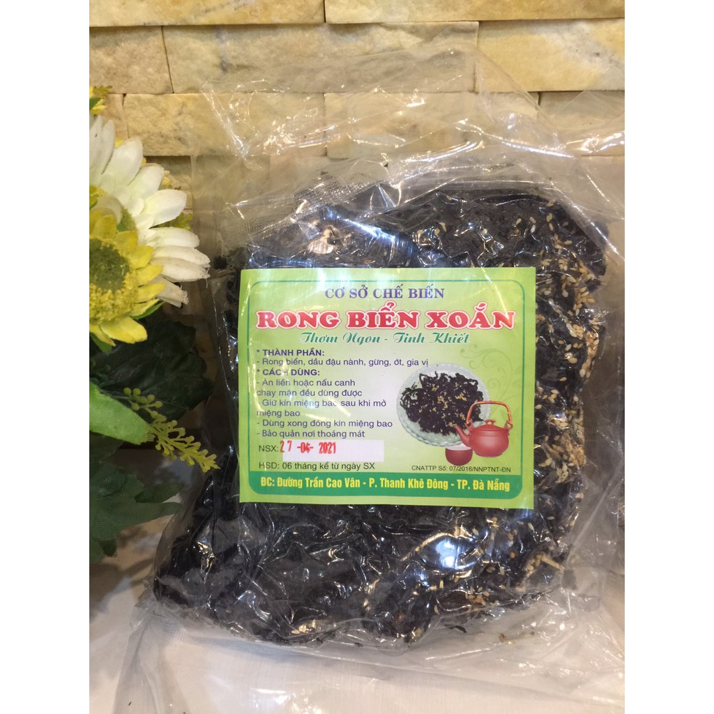 Combo 3 gói rong biển xoắn đà nẵng sấy mè ăn liền - gói 250gr