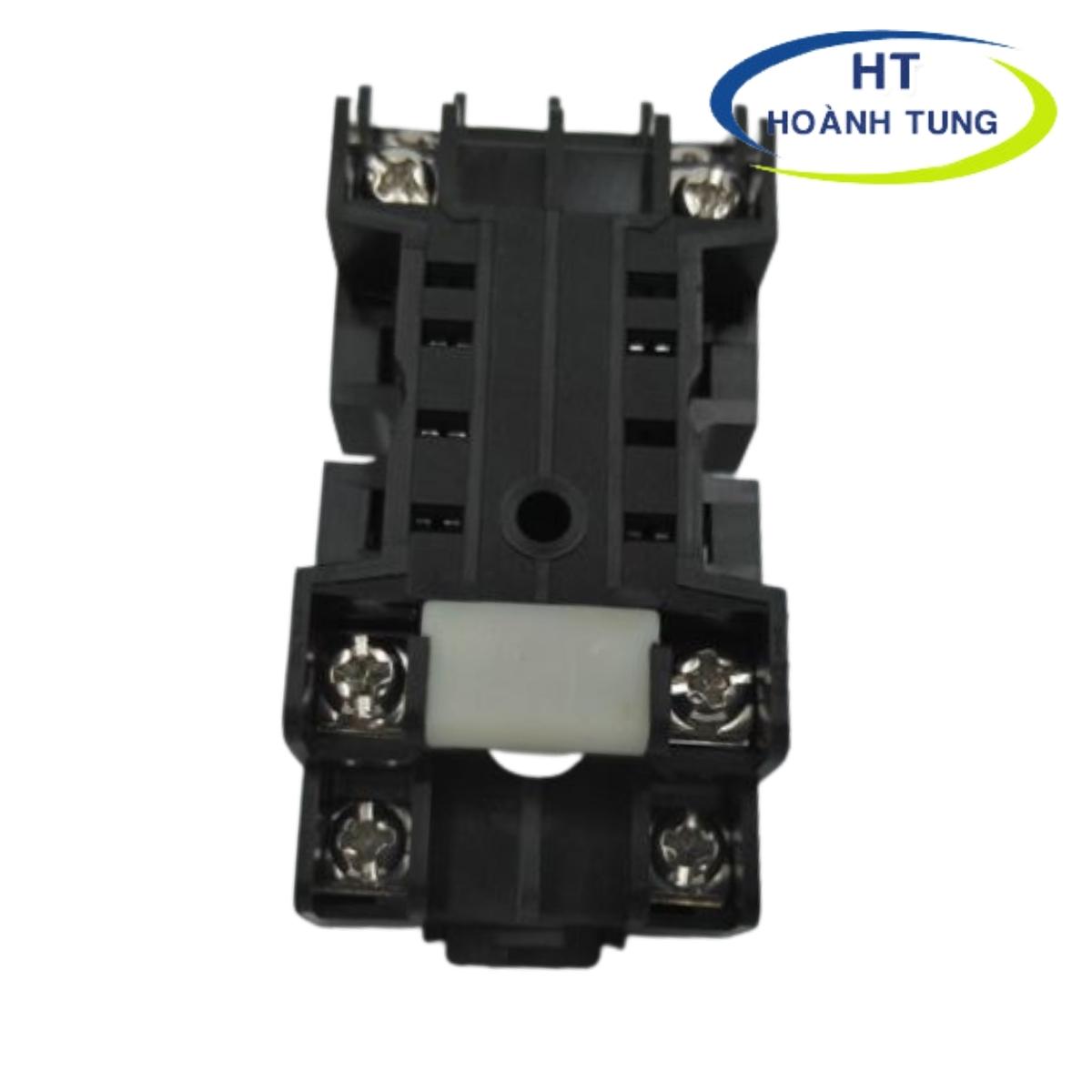 Chân đế PYF08A chất lượng tốt loại 8 chân dẹp nhỏ dùng cho rơ le trung gian, timer mini - chốt giữ relay kiếng chống rơi
