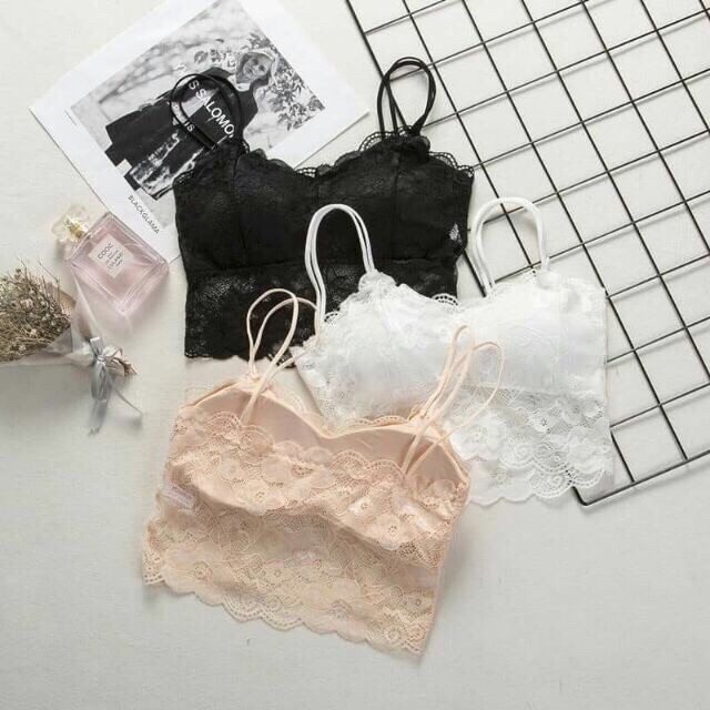 Áo Bra Ren Hoa 2 Dây Đẹp Gợi Cảm