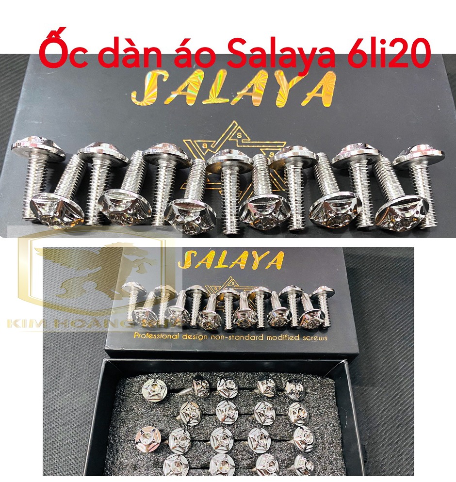 10 Ốc dàn áo Salaya 6li20 mẫu 01 đúng Inox 304 sáng bóng đẹp chất lượng