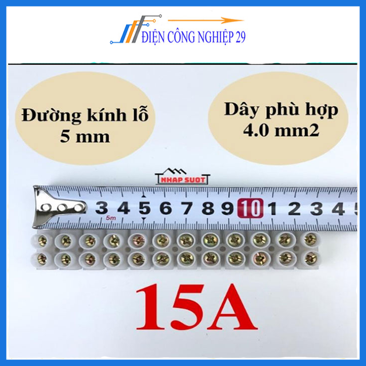 Thanh Cầu Nối Điện EKIT 6A 10A 15A 30A 60A (1Thanh 12 Cầu Đấu)