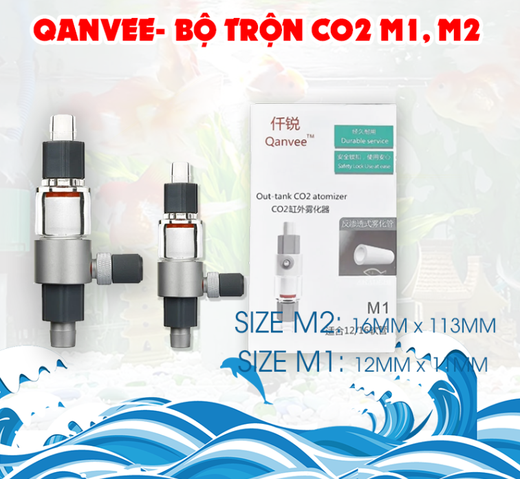 Trộn Co2 Qanvee M1 M2 Cho Bể Cá Thủy Sinh