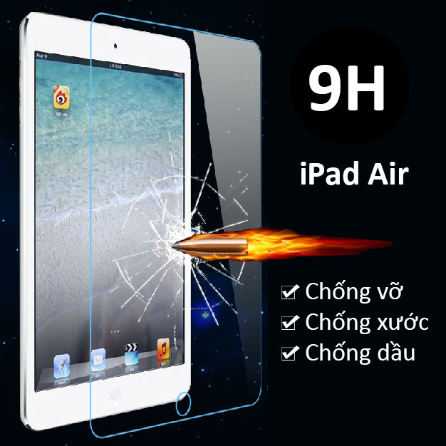 Kính cường lực 9H+ cho iPad đủ dòng