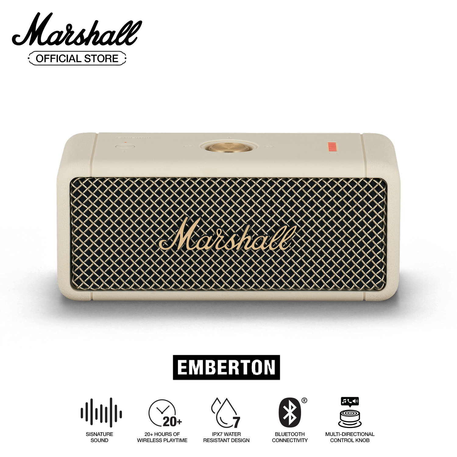 Loa Bluetooth Marshall Emberton Portable, Loa Chất Lượng Đỉnh Cao, Thiết Kế Tinh Tế, Nhập Đức, Bảo Hành 12 Tháng