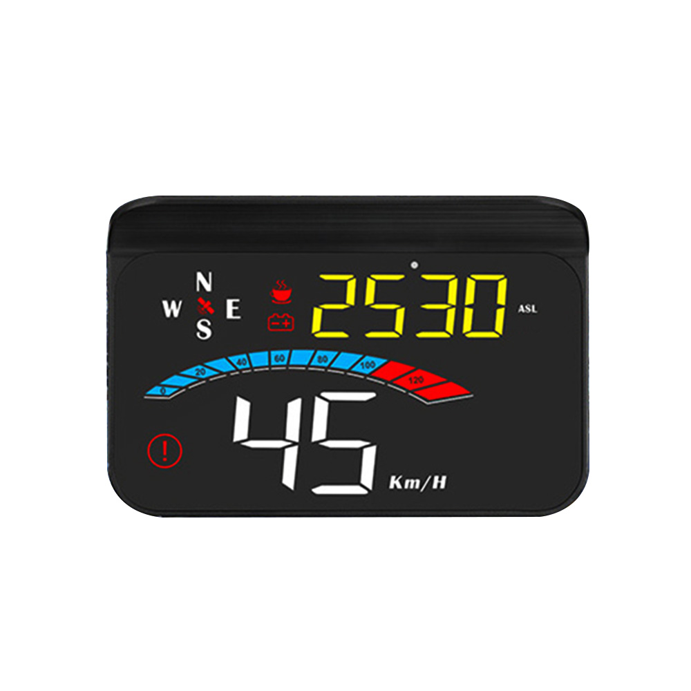 XTOBD Car HUD Display Head Up Display Windshield Projector with Speed, Digital Clock, Overspeed Warning, Mileage Measurement, Water Temperature, Direction,