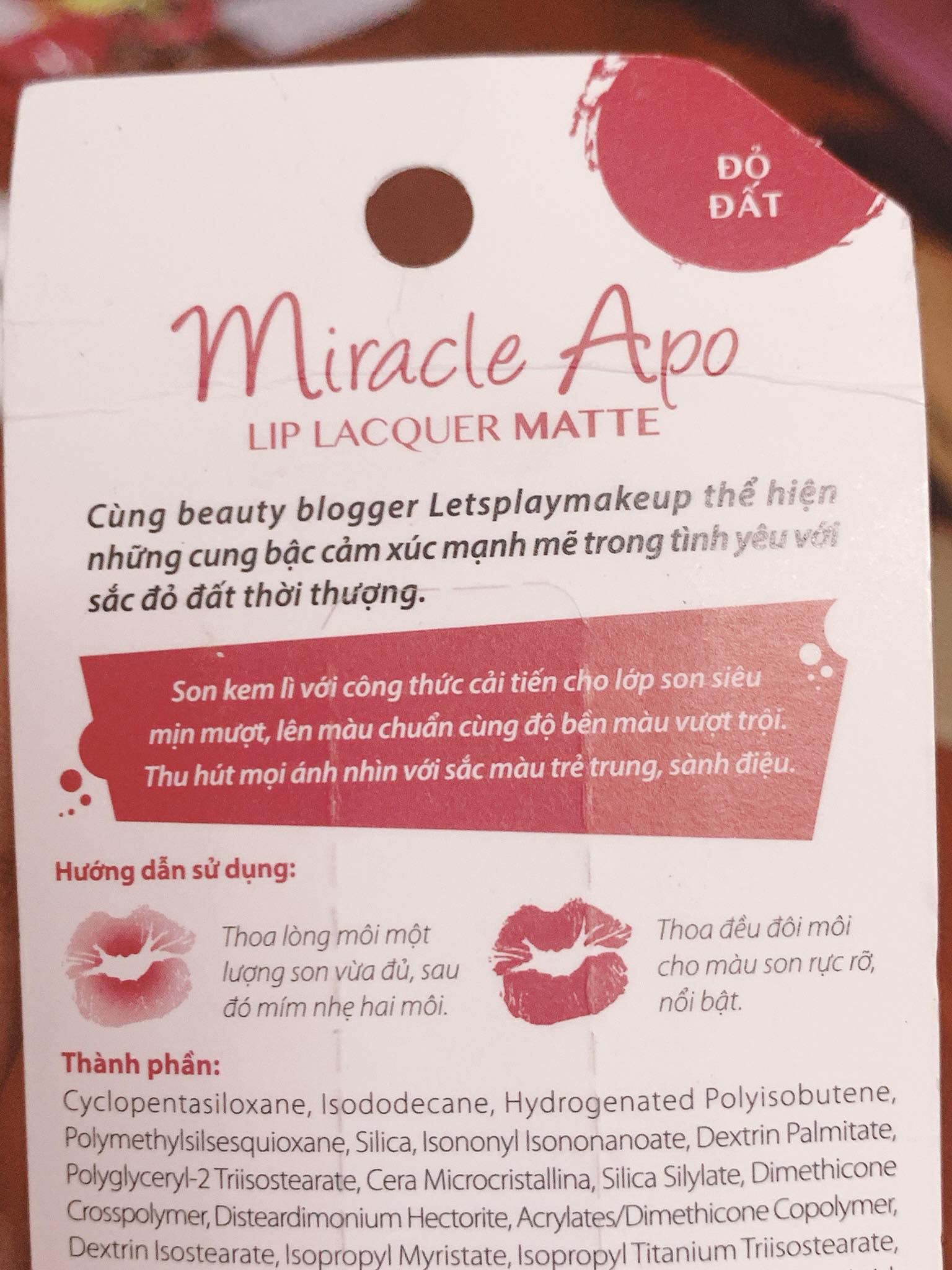 Son kem lì Miracle Apo Lip Lacquer Matte - Holiday Collection