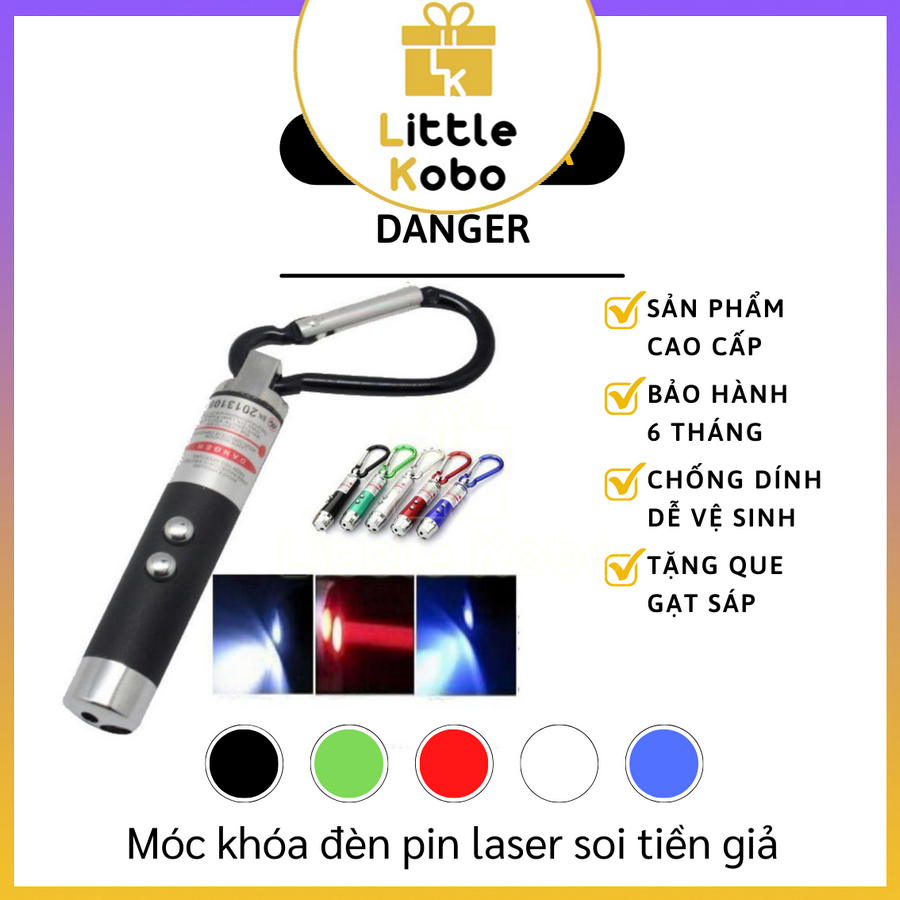 Đèn Pin Mini Lazer 3in1 Đèn Led Đèn Tím Soi Tiền Móc Khóa Vỏ Nhôm Dụng Cụ Thuyết Trình Đồ Chơi Trẻ Em