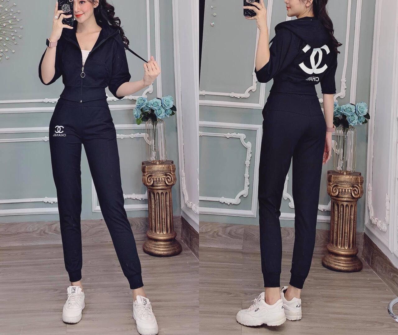 Set bộ thun tay lỡ da cá-QH